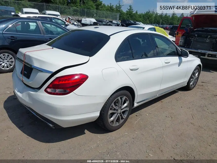 2015 Mercedes-Benz C 300 4Matic VIN: 55SWF4KB8FU030371 Lot: 45582329