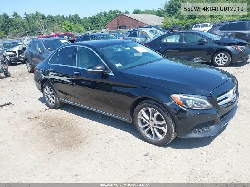 2015 Mercedes-Benz C 300 4Matic VIN: 55SWF4KB4FU012319 Lot: 45583105