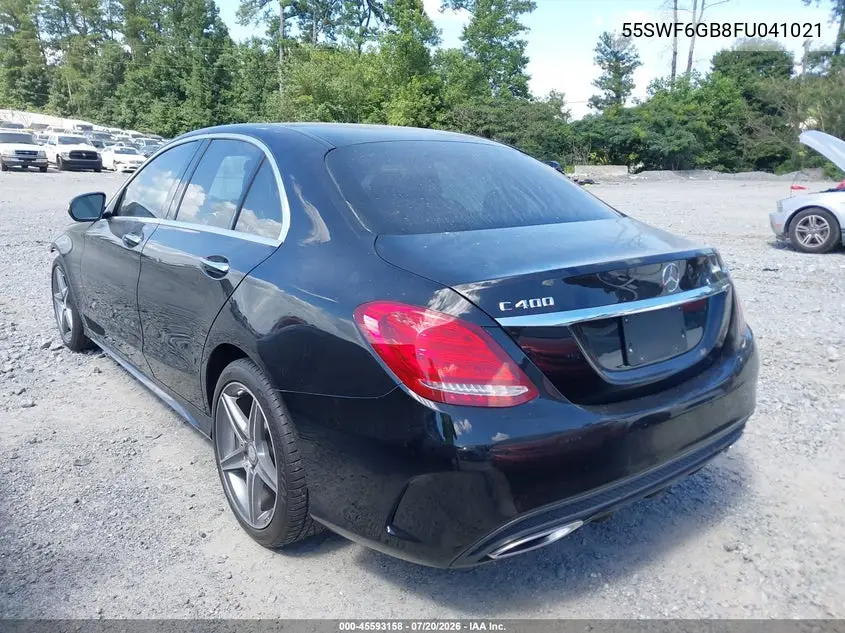 2015 Mercedes-Benz C 400 4Matic VIN: 55SWF6GB8FU041021 Lot: 45593158