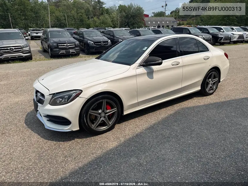 2015 Mercedes-Benz C 300 Sport 4Matic VIN: 55SWF4KB9FU000313 Lot: 45662579