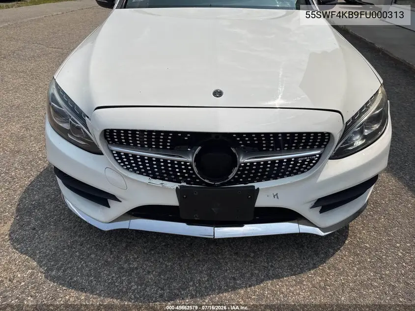 2015 Mercedes-Benz C 300 Sport 4Matic VIN: 55SWF4KB9FU000313 Lot: 45662579