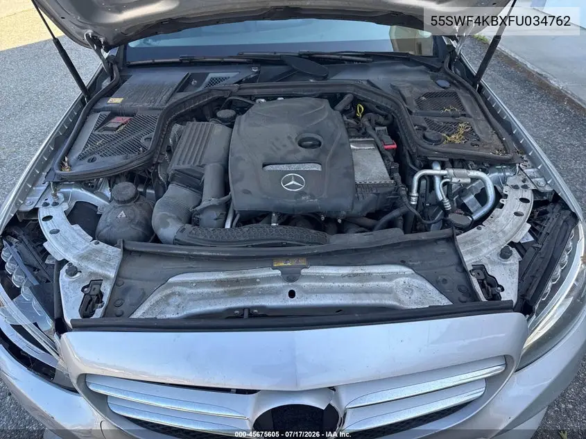 2015 Mercedes-Benz C 300 4Matic VIN: 55SWF4KBXFU034762 Lot: 45675605