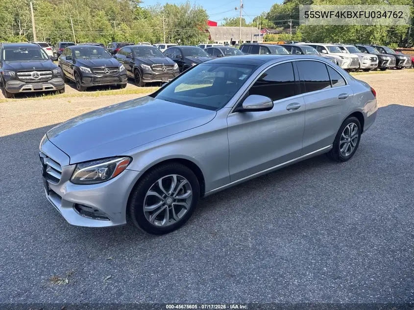 2015 Mercedes-Benz C 300 4Matic VIN: 55SWF4KBXFU034762 Lot: 45675605