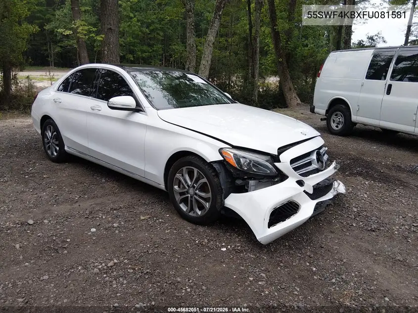 2015 Mercedes-Benz C 300 4Matic VIN: 55SWF4KBXFU081581 Lot: 45682051