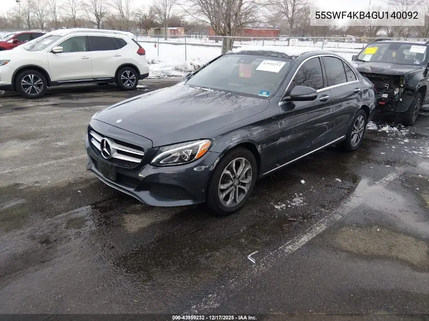 55SWF4KB4GU140092 2016 Mercedes-Benz C 300 4Matic
