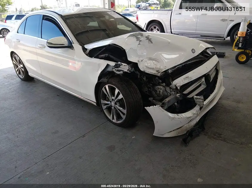 2016 Mercedes-Benz C 300 VIN: 55SWF4JB0GU131651 Lot: 45243819