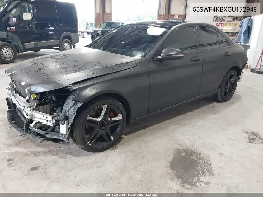 2016 Mercedes-Benz C 300 4Matic VIN: 55SWF4KBXGU172948 Lot: 45446734