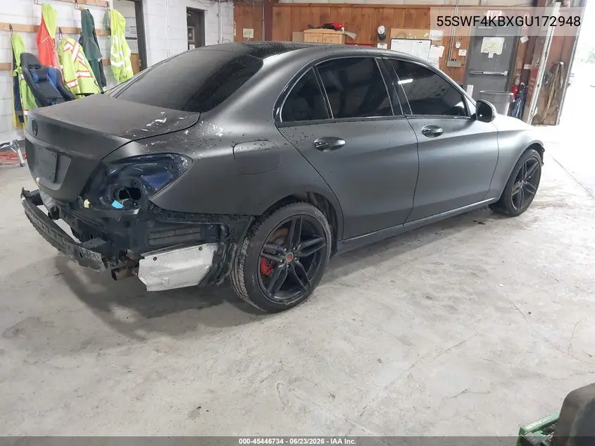 2016 Mercedes-Benz C 300 4Matic VIN: 55SWF4KBXGU172948 Lot: 45446734