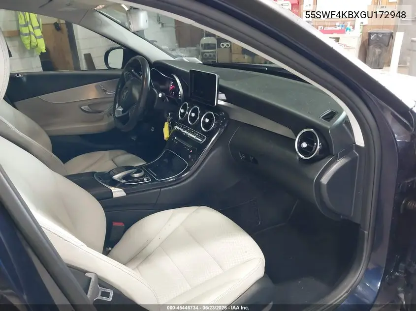 2016 Mercedes-Benz C 300 4Matic VIN: 55SWF4KBXGU172948 Lot: 45446734