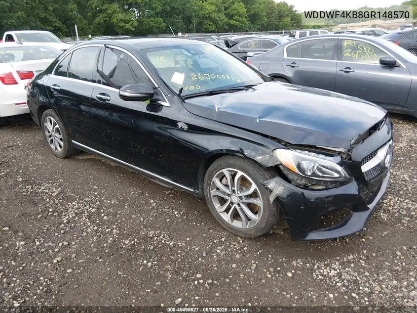 2016 Mercedes-Benz C 300 4Matic VIN: WDDWF4KB8GR148570 Lot: 45498627