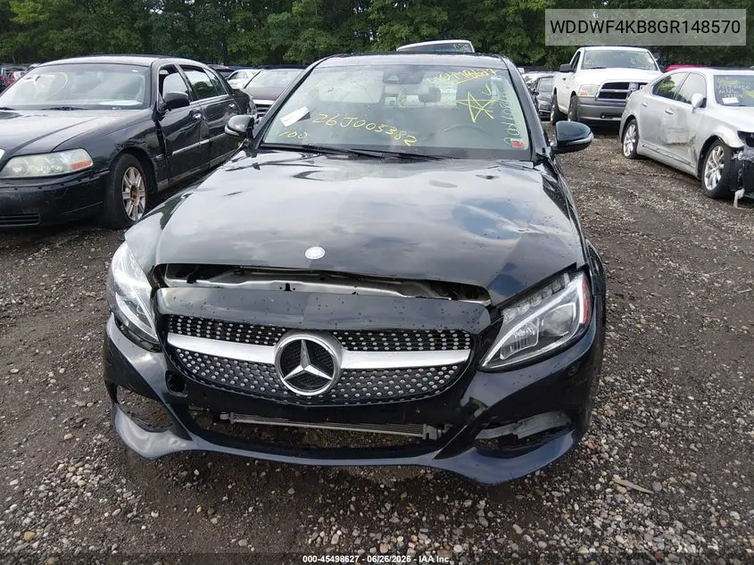 2016 Mercedes-Benz C 300 4Matic VIN: WDDWF4KB8GR148570 Lot: 45498627