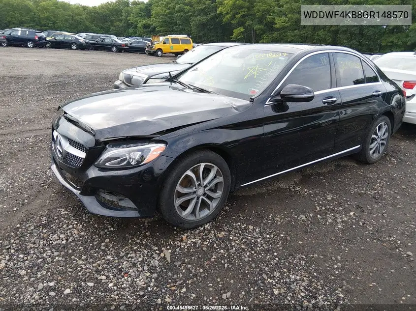 2016 Mercedes-Benz C 300 4Matic VIN: WDDWF4KB8GR148570 Lot: 45498627