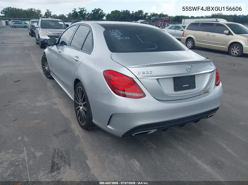2016 Mercedes-Benz C 300 Sport VIN: 55SWF4JBXGU156606 Lot: 45575906