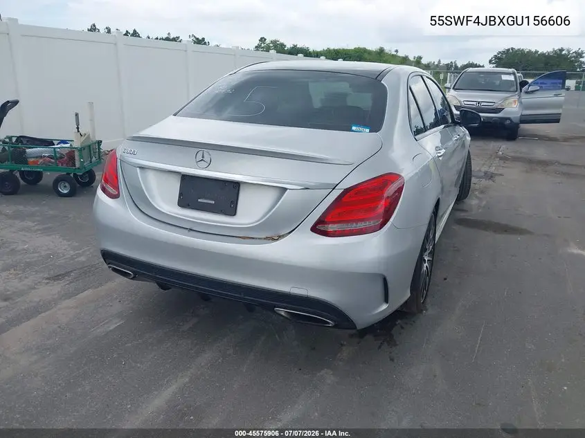 2016 Mercedes-Benz C 300 Sport VIN: 55SWF4JBXGU156606 Lot: 45575906