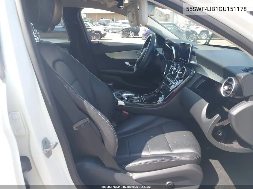 2016 Mercedes-Benz C 300 VIN: 55SWF4JB1GU151178 Lot: 45576341