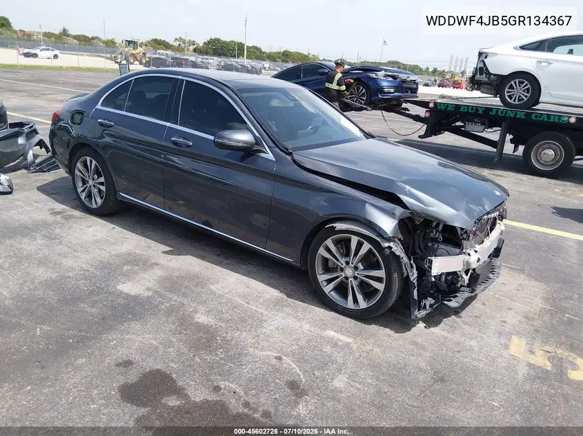 2016 Mercedes-Benz C 300 Luxury VIN: WDDWF4JB5GR134367 Lot: 45602726