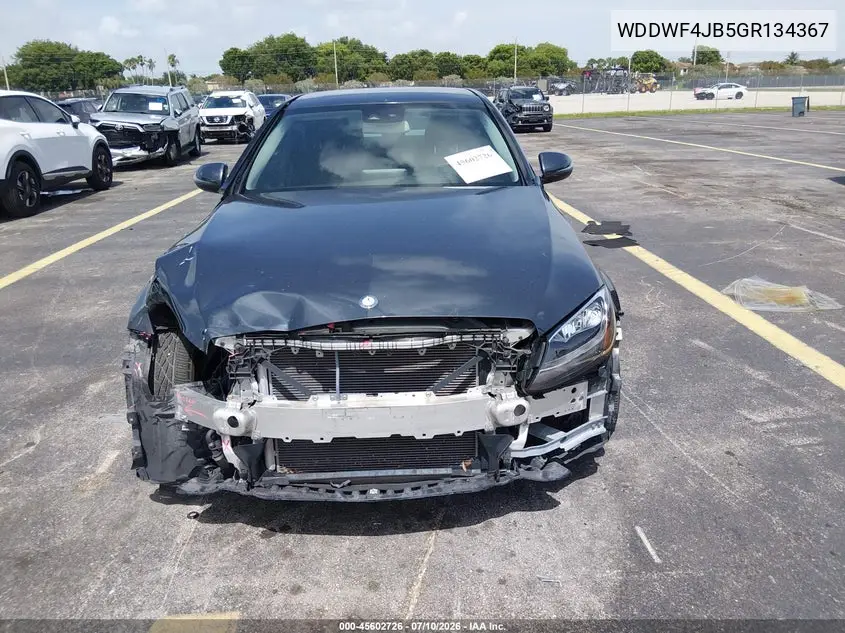 2016 Mercedes-Benz C 300 Luxury VIN: WDDWF4JB5GR134367 Lot: 45602726