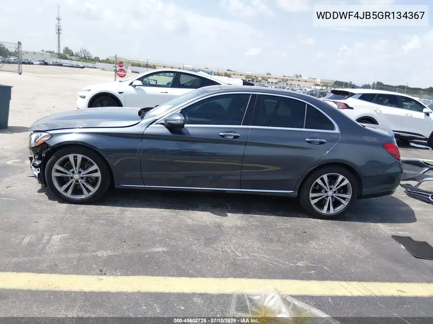 2016 Mercedes-Benz C 300 Luxury VIN: WDDWF4JB5GR134367 Lot: 45602726