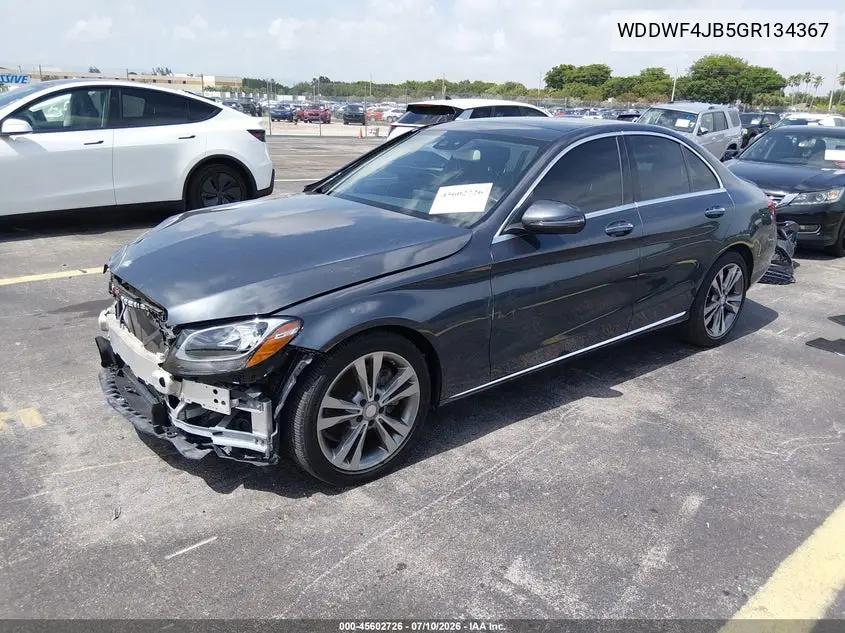 2016 Mercedes-Benz C 300 Luxury VIN: WDDWF4JB5GR134367 Lot: 45602726