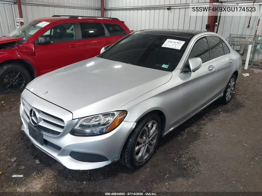 2016 Mercedes-Benz C 300 4Matic VIN: 55SWF4KBXGU174523 Lot: 45634502