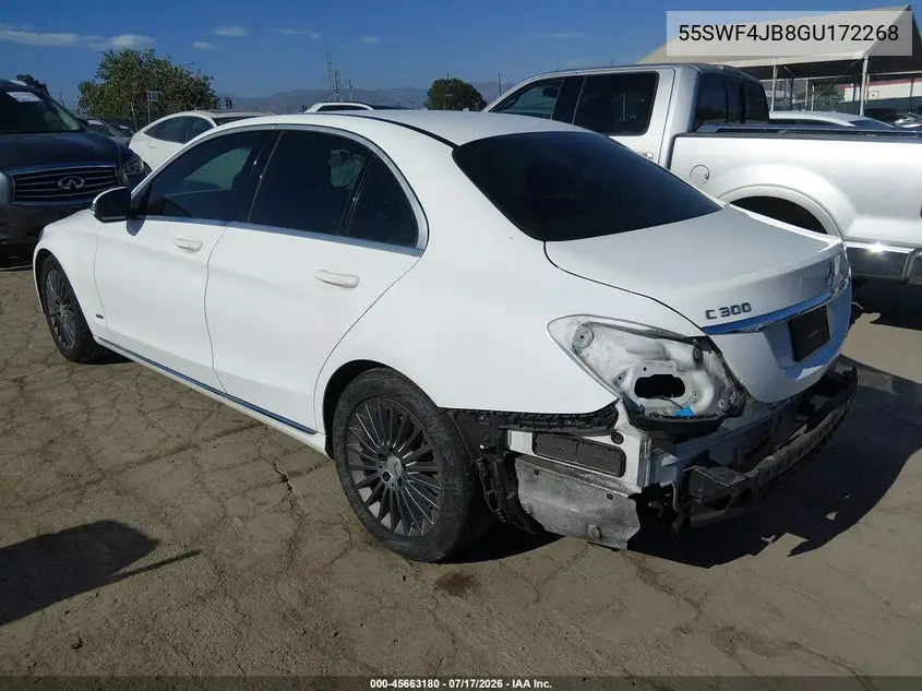 2016 Mercedes-Benz C 300 VIN: 55SWF4JB8GU172268 Lot: 45663180