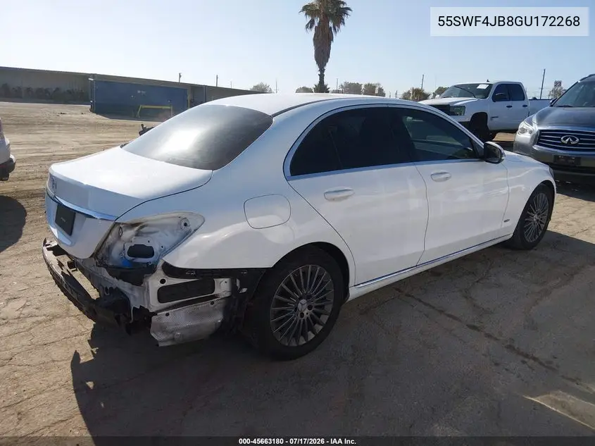 2016 Mercedes-Benz C 300 VIN: 55SWF4JB8GU172268 Lot: 45663180
