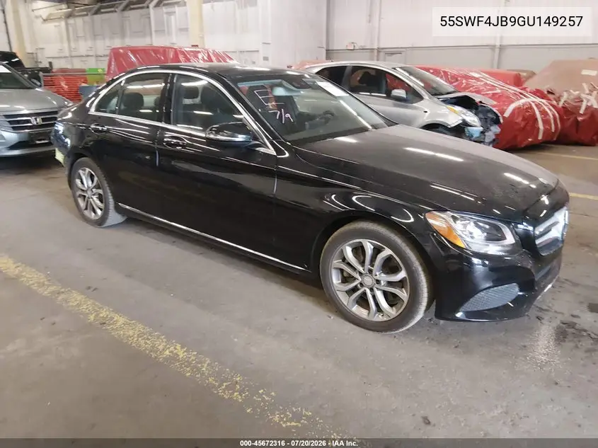 2016 Mercedes-Benz C 300 VIN: 55SWF4JB9GU149257 Lot: 45672316