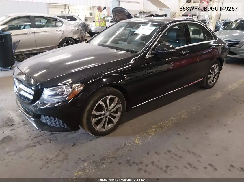 2016 Mercedes-Benz C 300 VIN: 55SWF4JB9GU149257 Lot: 45672316