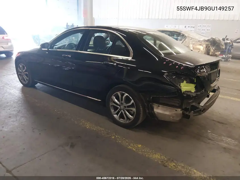 2016 Mercedes-Benz C 300 VIN: 55SWF4JB9GU149257 Lot: 45672316