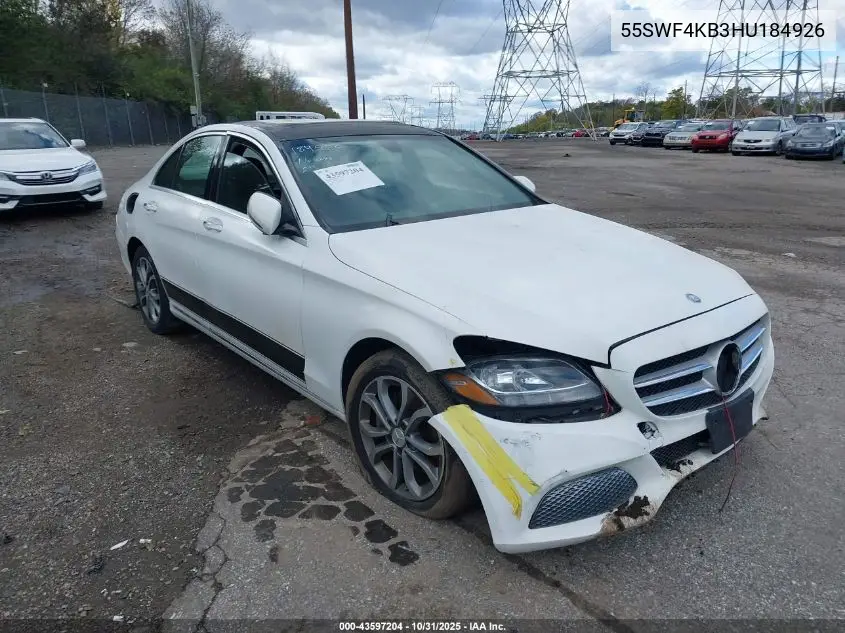 55SWF4KB3HU184926 2017 Mercedes-Benz C 300 4Matic