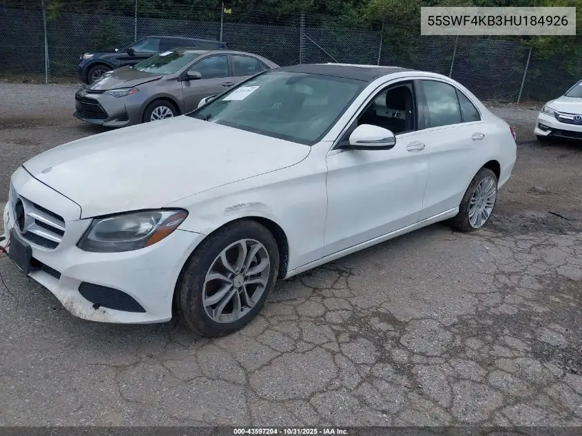 55SWF4KB3HU184926 2017 Mercedes-Benz C 300 4Matic