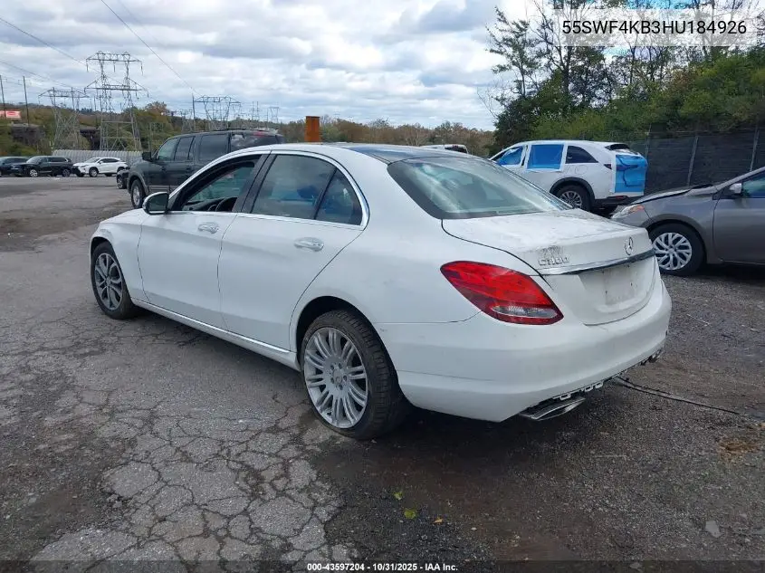 55SWF4KB3HU184926 2017 Mercedes-Benz C 300 4Matic