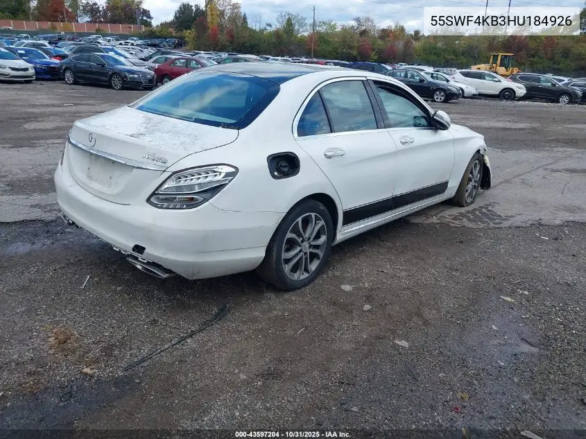 55SWF4KB3HU184926 2017 Mercedes-Benz C 300 4Matic