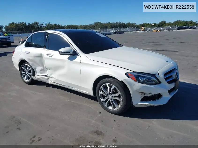 WDDWF4KB3HR222558 2017 Mercedes-Benz C 300 4Matic