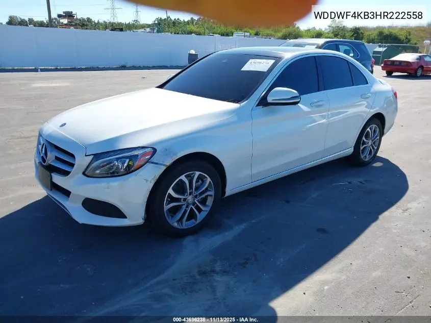 WDDWF4KB3HR222558 2017 Mercedes-Benz C 300 4Matic