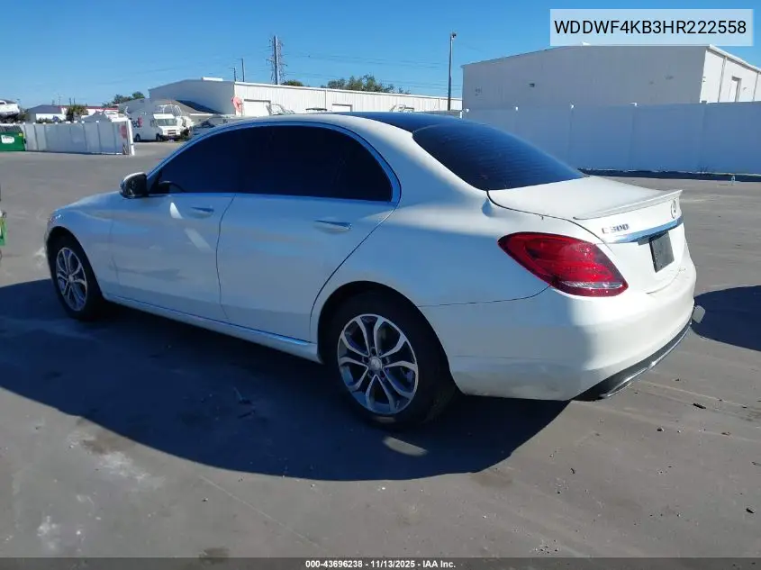 WDDWF4KB3HR222558 2017 Mercedes-Benz C 300 4Matic