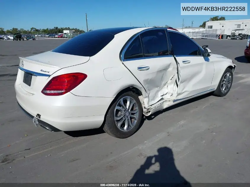 WDDWF4KB3HR222558 2017 Mercedes-Benz C 300 4Matic