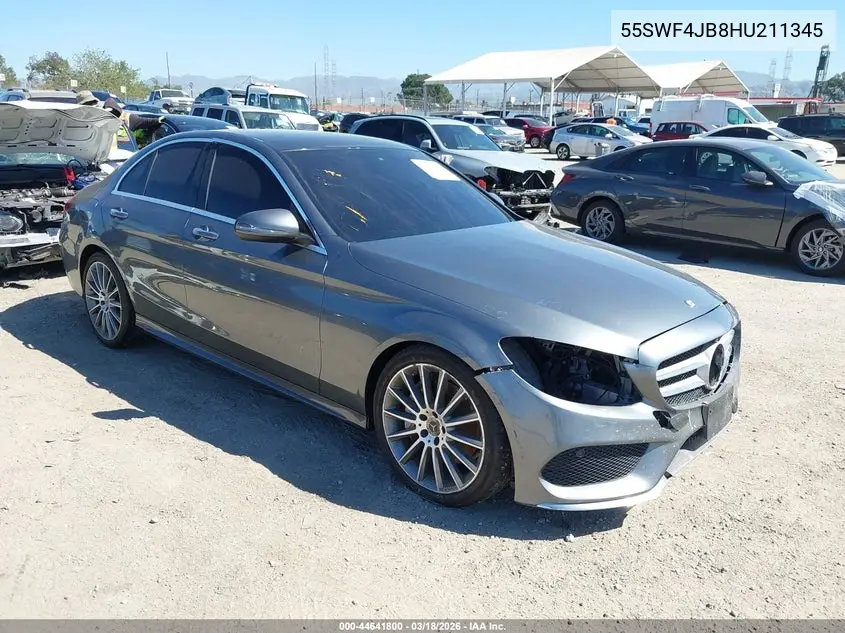 55SWF4JB8HU211345 2017 Mercedes-Benz C 300 Sport