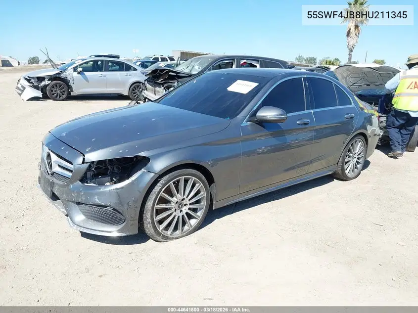 55SWF4JB8HU211345 2017 Mercedes-Benz C 300 Sport