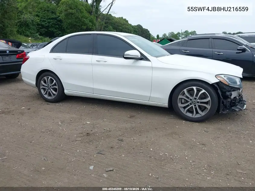 2017 Mercedes-Benz C 300 VIN: 55SWF4JB8HU216559 Lot: 45345209