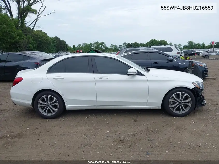 2017 Mercedes-Benz C 300 VIN: 55SWF4JB8HU216559 Lot: 45345209
