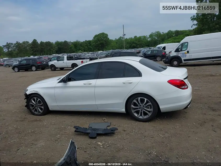 2017 Mercedes-Benz C 300 VIN: 55SWF4JB8HU216559 Lot: 45345209