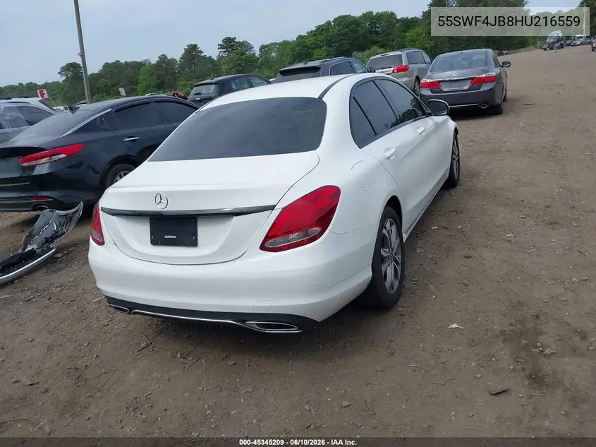 2017 Mercedes-Benz C 300 VIN: 55SWF4JB8HU216559 Lot: 45345209