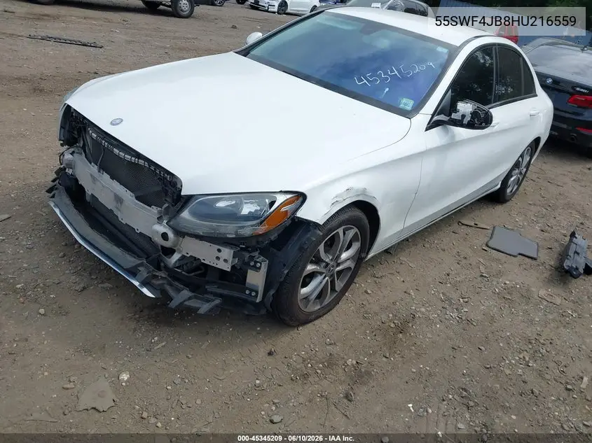 2017 Mercedes-Benz C 300 VIN: 55SWF4JB8HU216559 Lot: 45345209