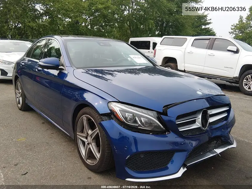 2017 Mercedes-Benz C 300 4Matic/Luxury 4Matic/Sport 4Matic VIN: 55SWF4KB6HU206336 Lot: 45636607