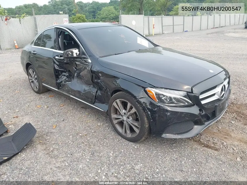 2017 Mercedes-Benz C 300 4Matic VIN: 55SWF4KB0HU200547 Lot: 45648190