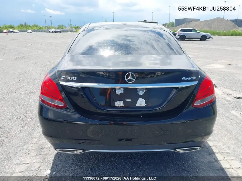 55SWF4KB1JU258804 2018 Mercedes-Benz C 300 4Matic