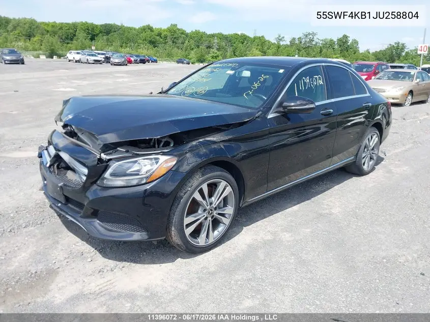 55SWF4KB1JU258804 2018 Mercedes-Benz C 300 4Matic
