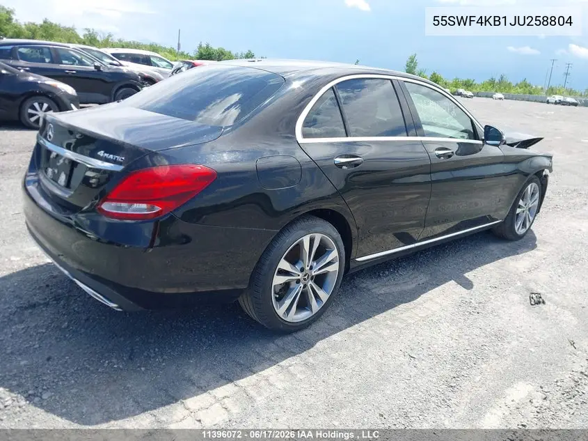 55SWF4KB1JU258804 2018 Mercedes-Benz C 300 4Matic