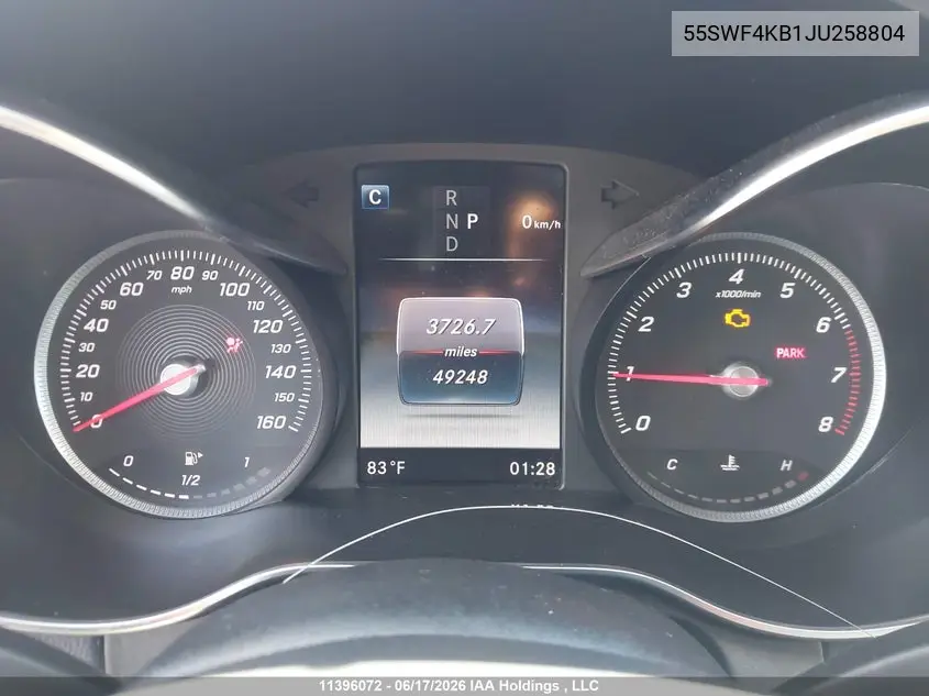 55SWF4KB1JU258804 2018 Mercedes-Benz C 300 4Matic